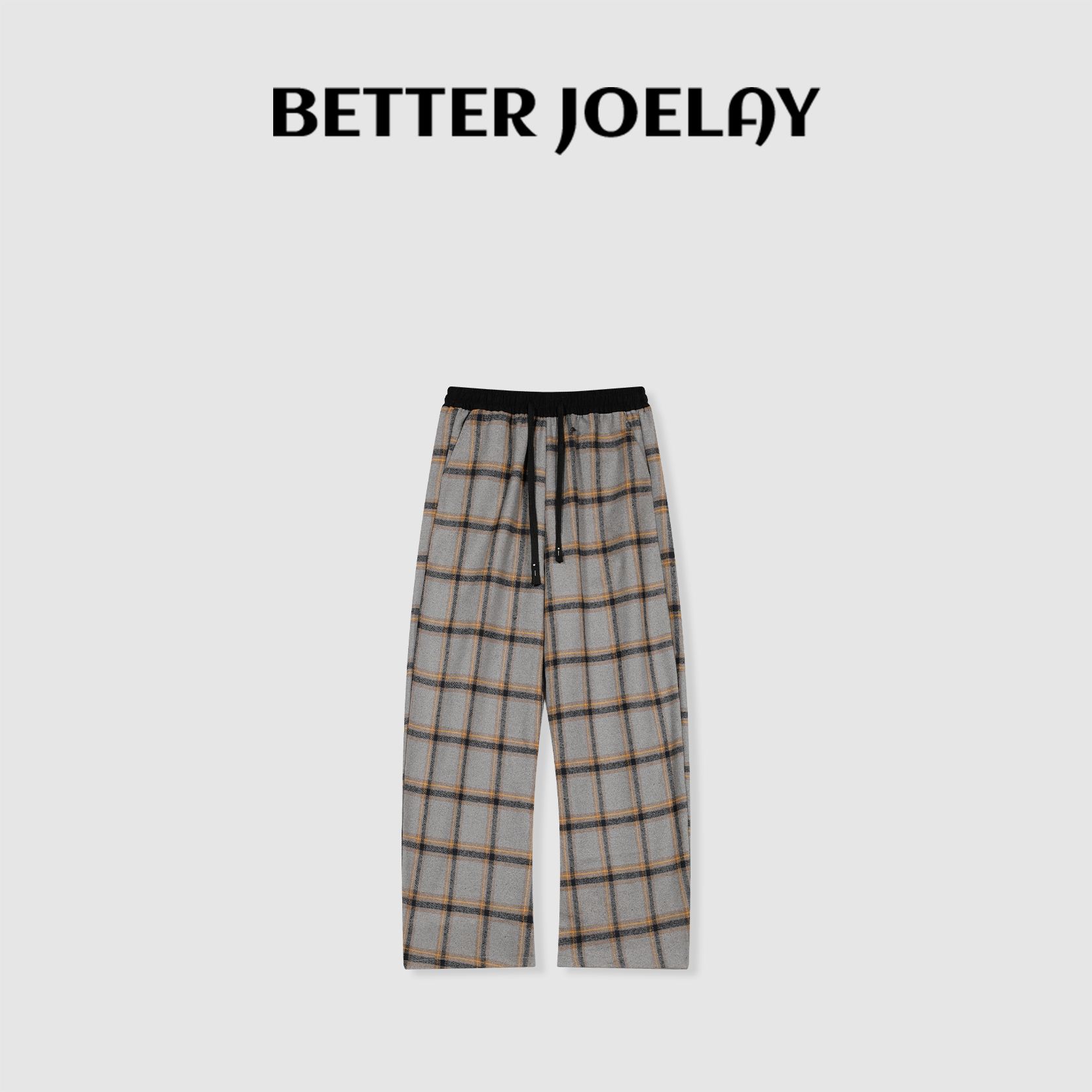 BETTER JOELAY-【流浪街巷】时尚百搭宽松休闲裤经典格子裤Z1126