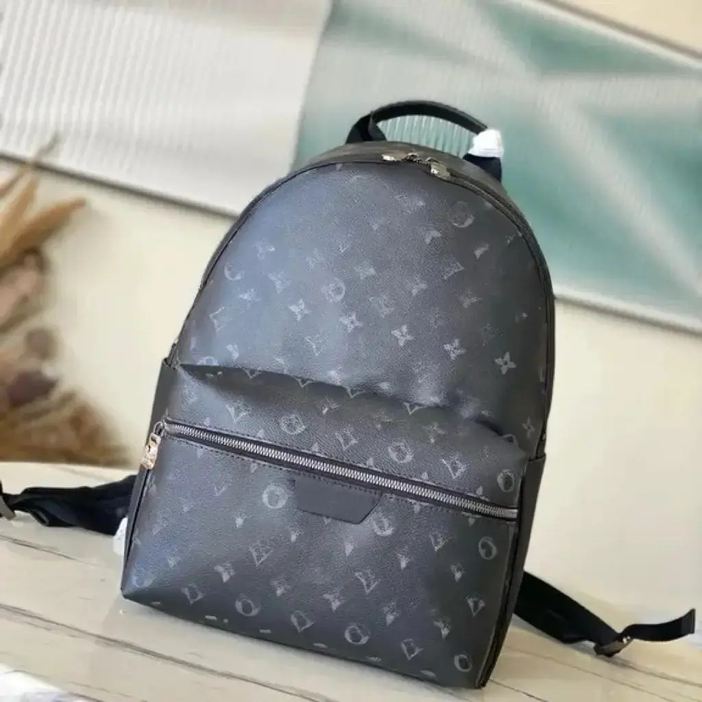 时尚百搭潮流黑色中号双肩包双肩男士双肩包