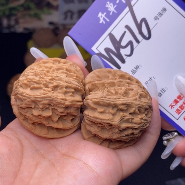 吊坠文玩核桃W516链接 全品白狮子41尺