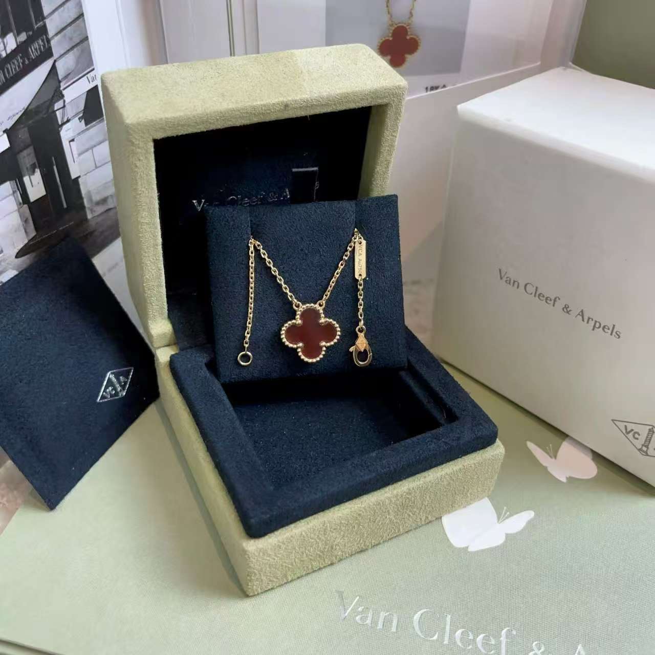 99新 梵克雅宝 四叶草项链/40216925/代卖服务/12期