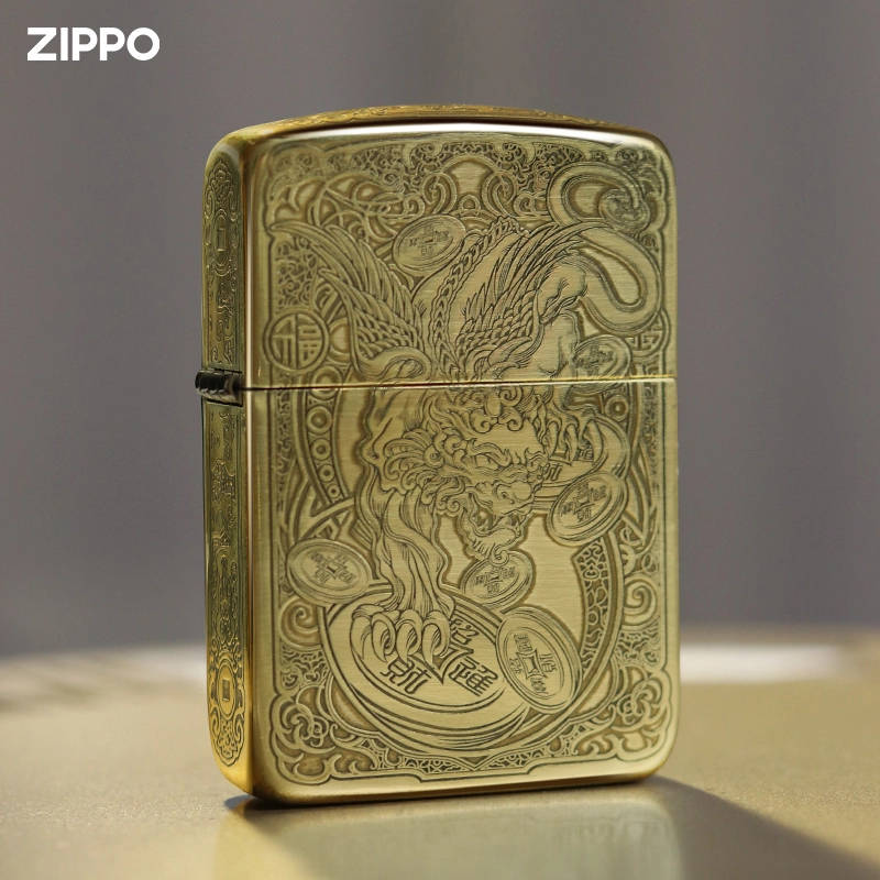 ZIPPO打火机正品/1941九钱貔貅五面精雕刻送礼【林子】DYJ1
