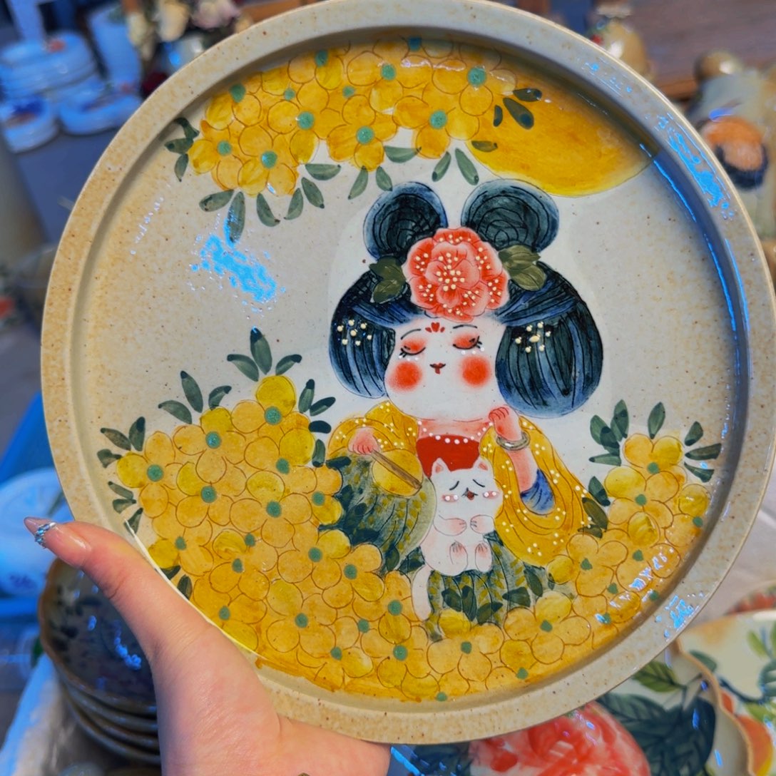 瓷片景德镇陶瓷手工手绘