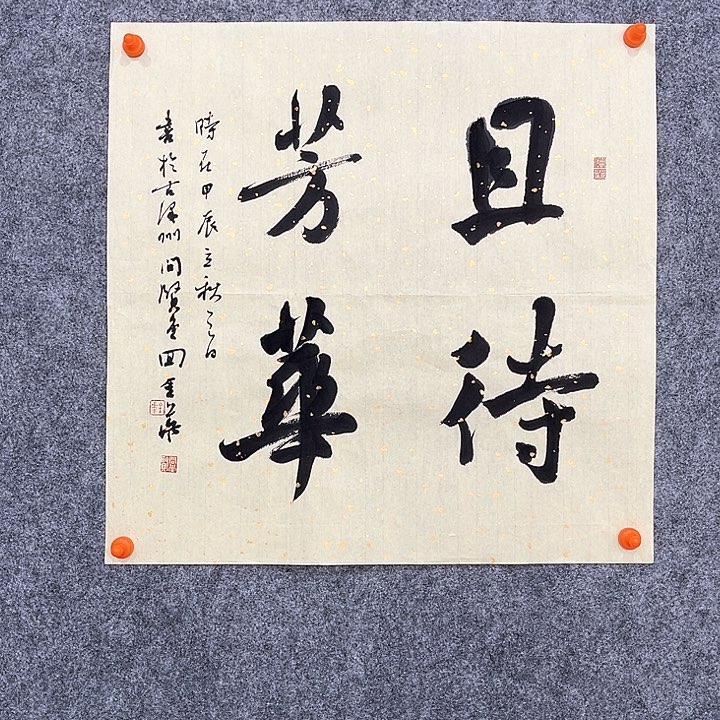 回金华老师作品，且带芳华48×48厘米