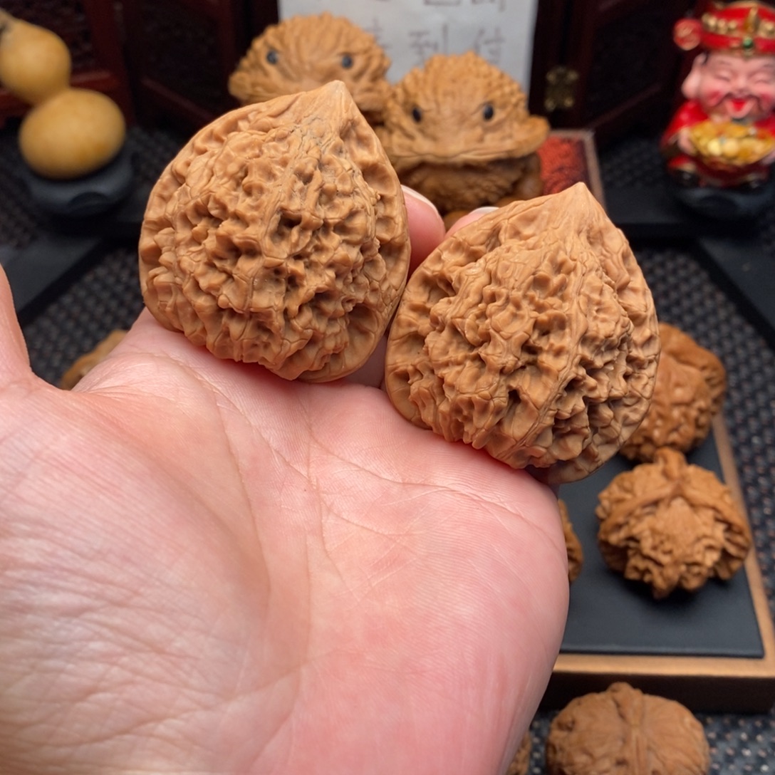 文玩核桃把件全品白茬大官帽46.5尺