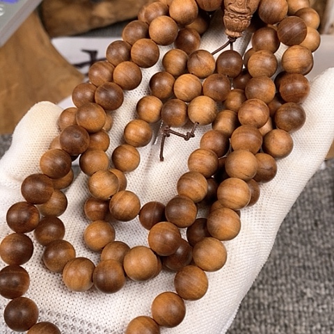 檀香木手串/手链老山檀香黑肉横纹1.0/108沉水