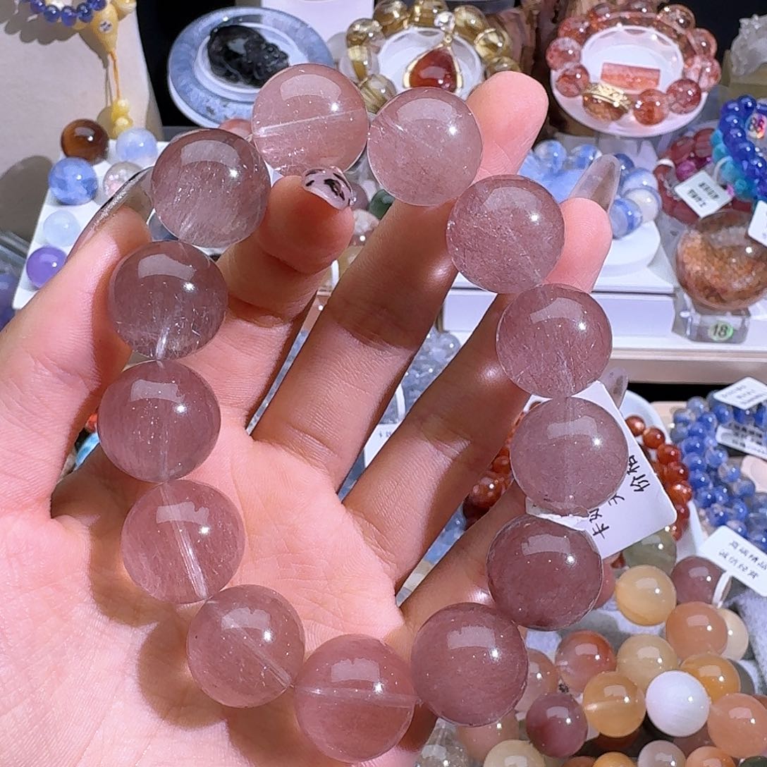 水晶手链未镶嵌天然巴西兔毛手串2