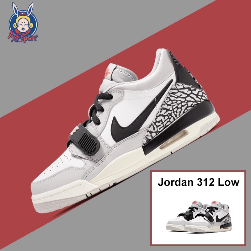 Nike耐克 Air Jordan 312 Low AJ312 爆裂白水泥女子复古低帮球鞋