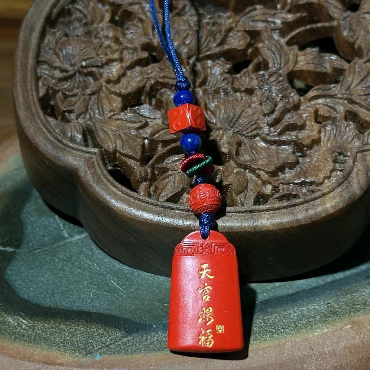 含辰砂工艺品朱砂2026年挂件 文哲将军