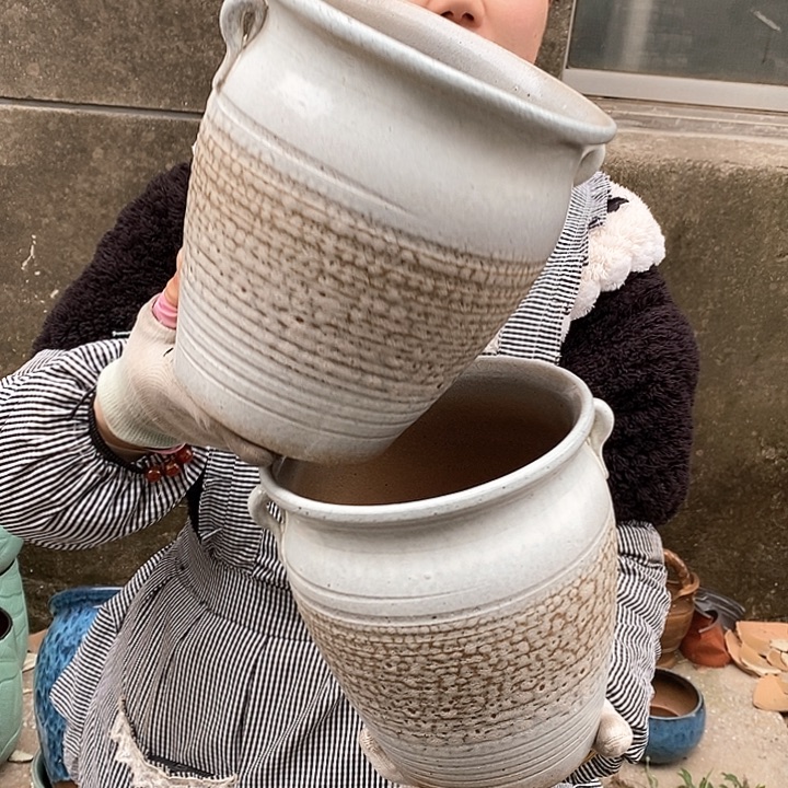 紫砂花盆正品口18高22