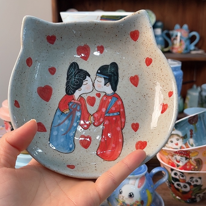 陶景德镇釉下手绘陶瓷 