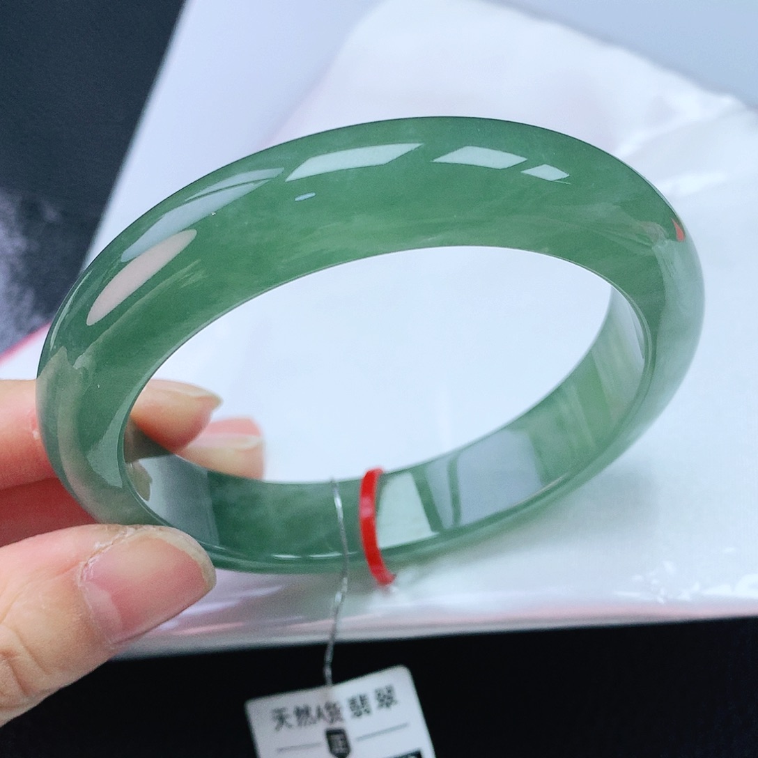 翡翠未镶嵌手镯58+圈