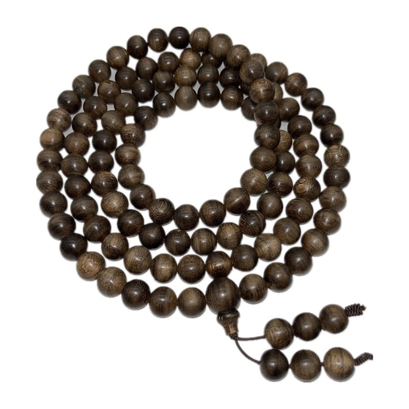 高品质绿棋楠沉水浮念珠08/108颗多样性发一