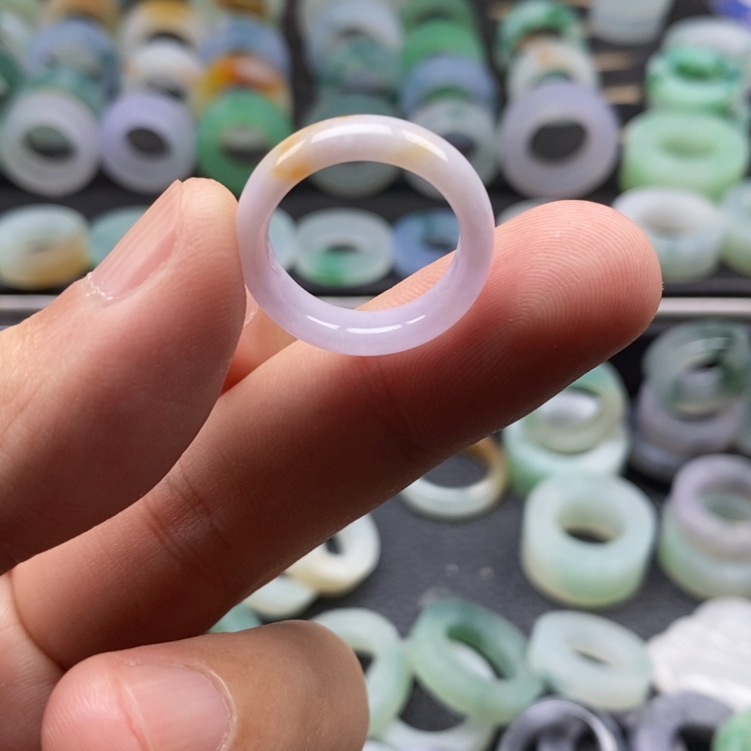 翡翠戒指未镶嵌天然翡翠13圈