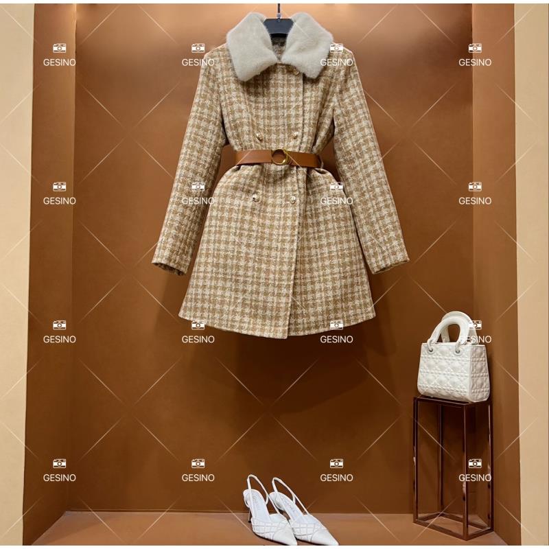 【丽】秋冬气质小香风时尚设计师中款外套 QD-2025330