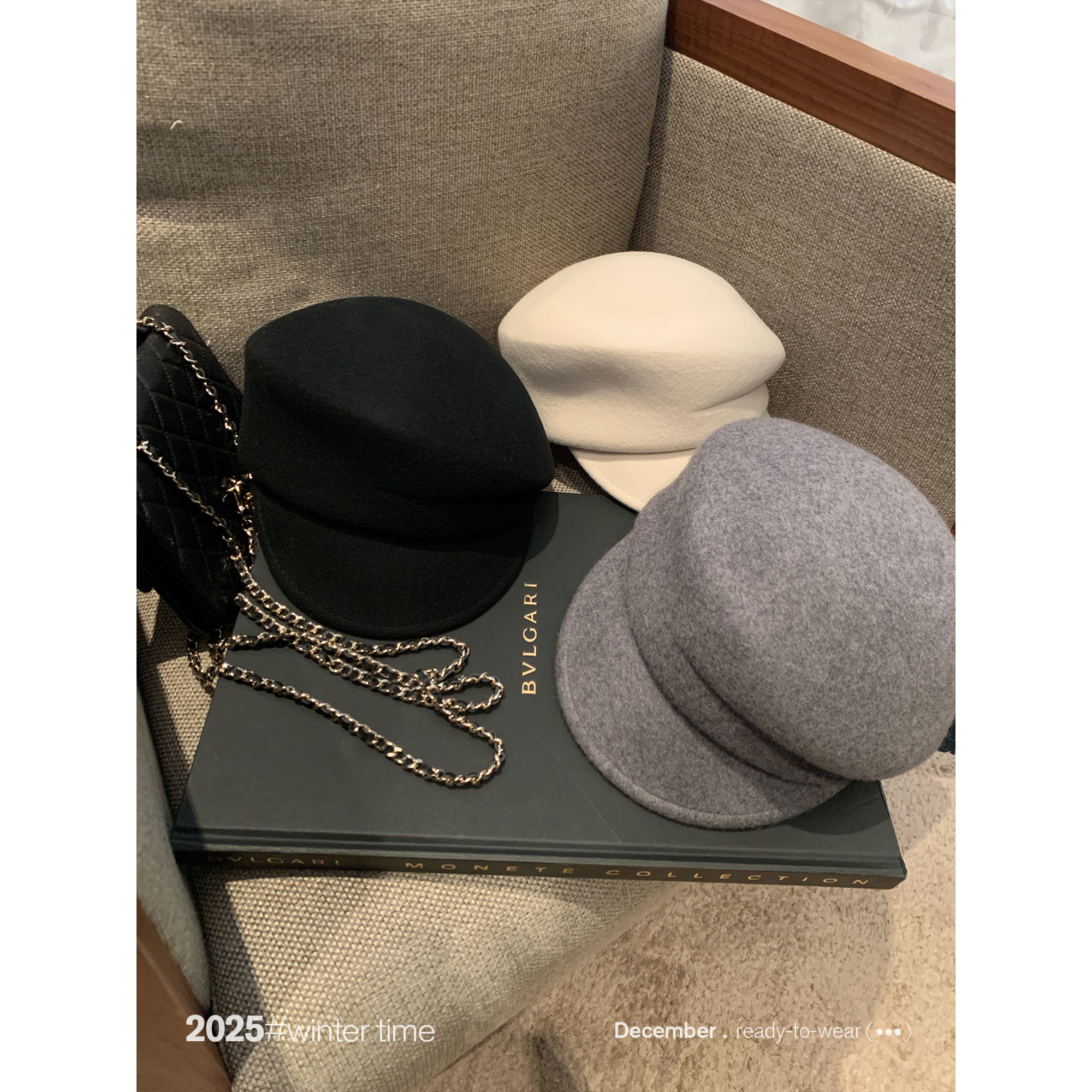 SUNONEONE 韩系复古羊毛休闲毛呢贝雷帽女冬季气质百搭帽子H1664S