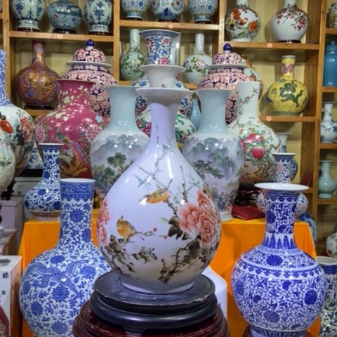 瓶景德镇陶瓷花瓶摆件