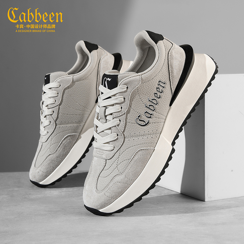 卡宾经典阿甘鞋男鞋2025秋季新款男士耐磨德训鞋系带防滑休闲鞋