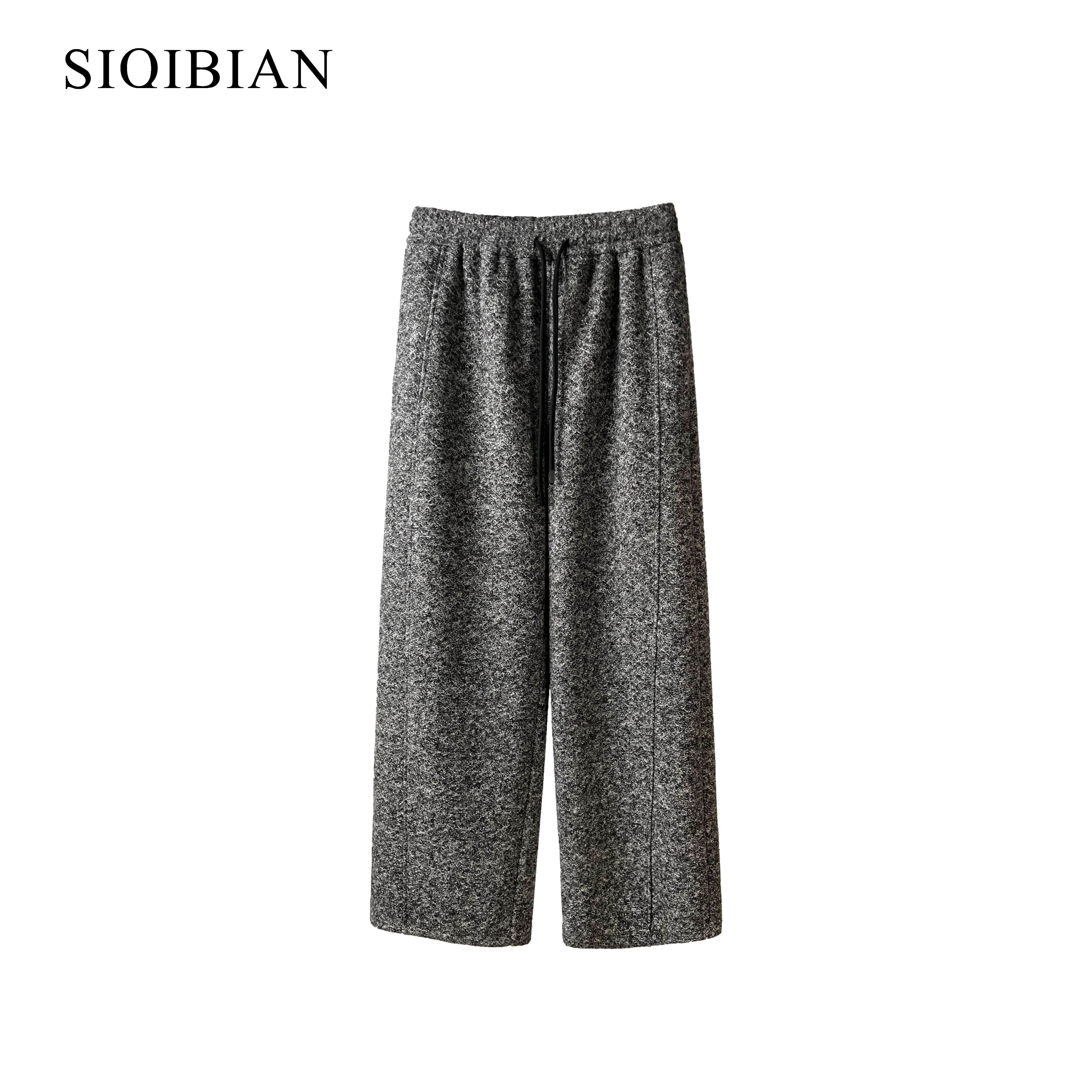 SIQIBIAN ｜25秋冬新品休闲百搭羊毛松紧腰休闲裤【万万专属】-25878