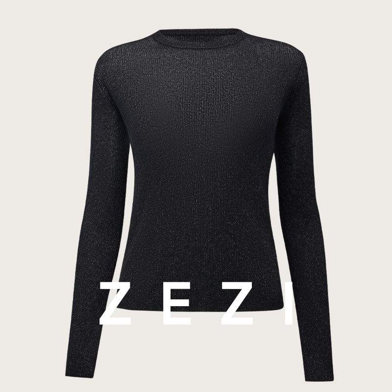 ZEZI清仓-【BC同款】星空亮丝修身女装长袖毛衣秋季Z11B117Z
