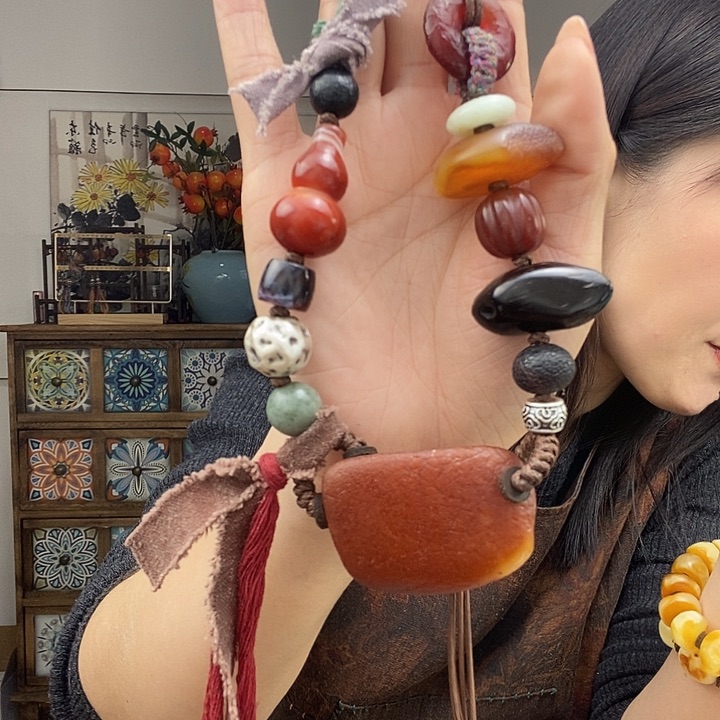 蜜蜡项链未镶嵌项链