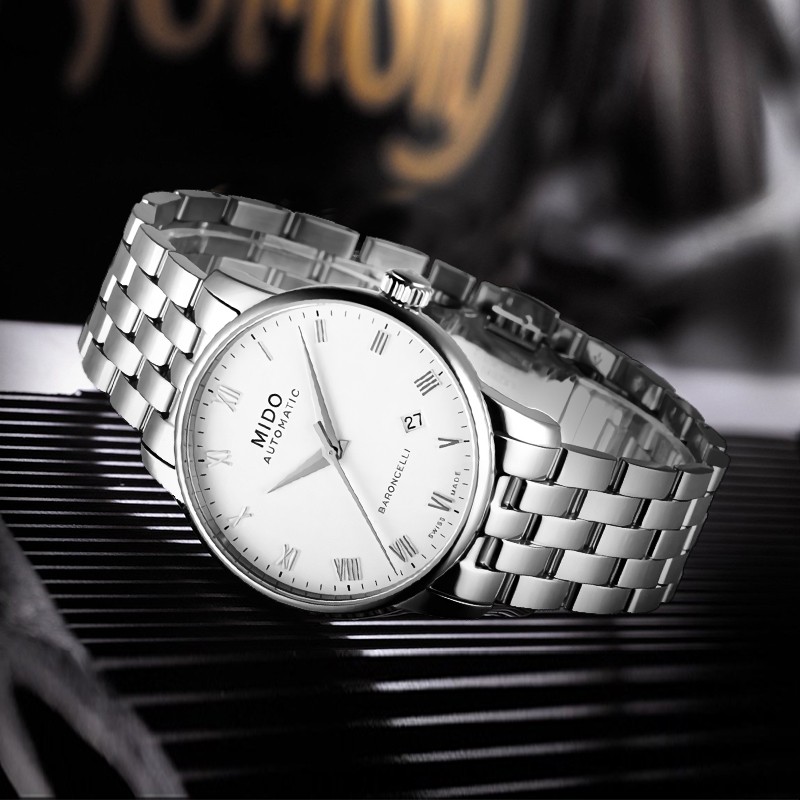 99新 Mido/美度 贝伦赛丽/80机芯/机械腕表 罗马刻度男