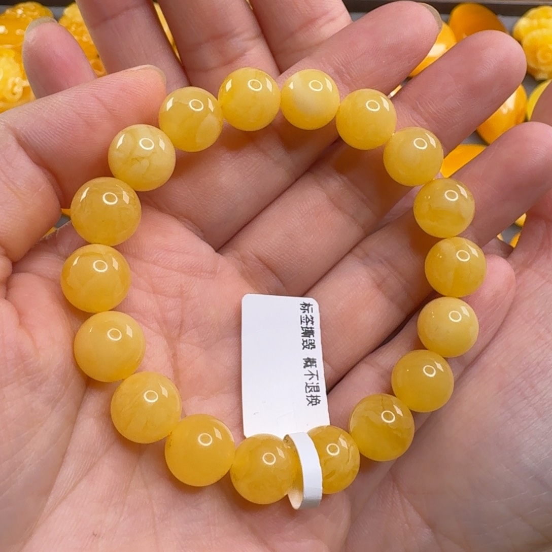 蜜蜡毛衣链未镶嵌