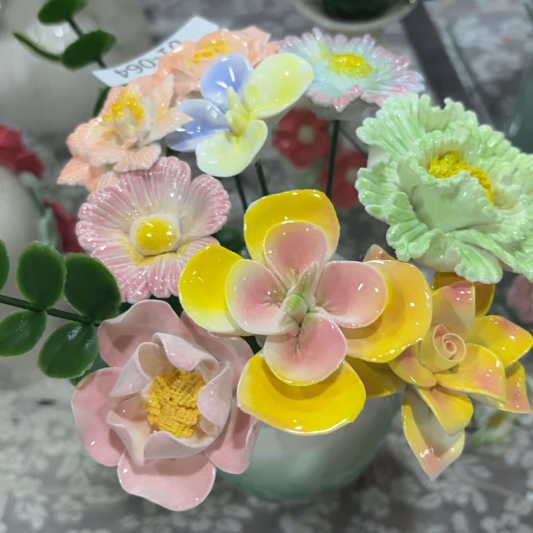 陶瓷花，拍满20发货，退款拉黑，164
