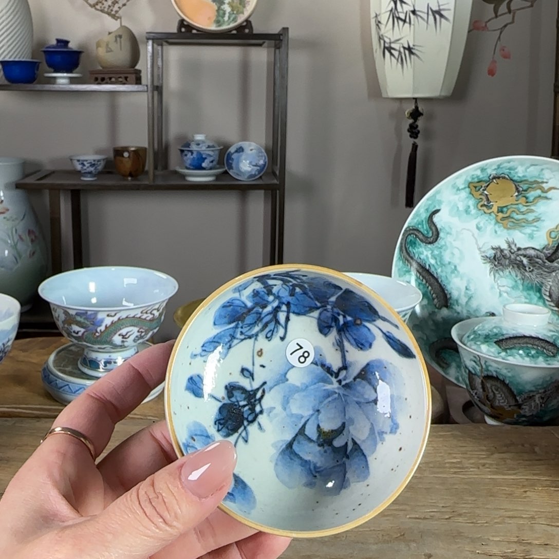 杯景德镇陶瓷柴烧多人