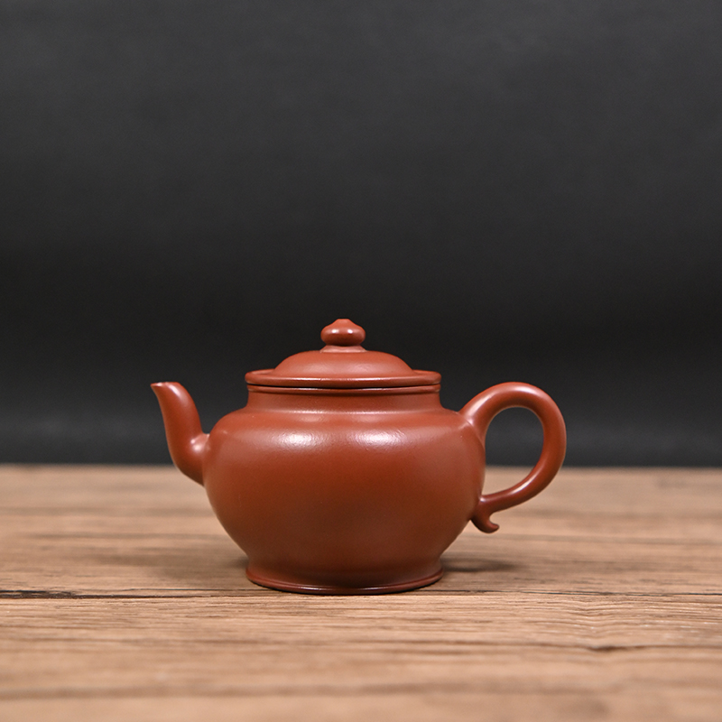 汲老严选汲氏匠人汲小宁纯手原矿朱泥150cc孟臣高掇壶宜兴紫砂壶