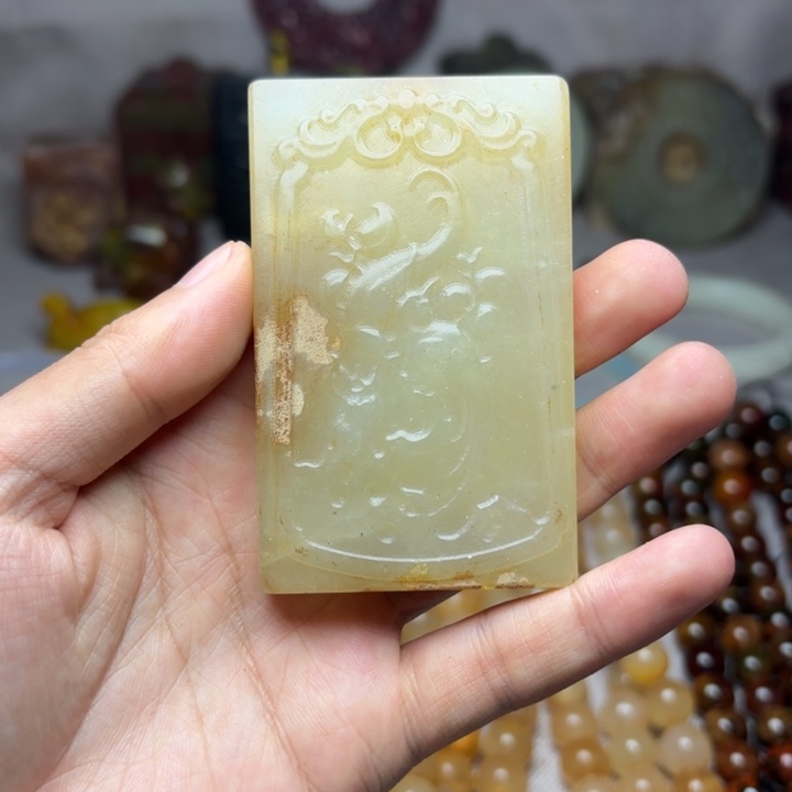 白玉菩提吊坠————