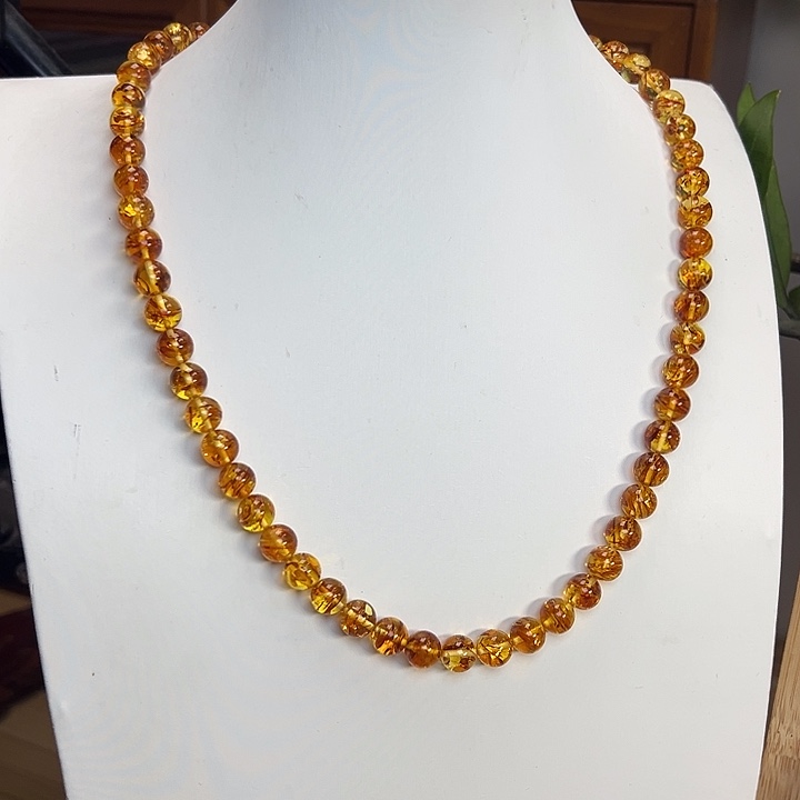 琥珀（花珀）未镶嵌颈饰