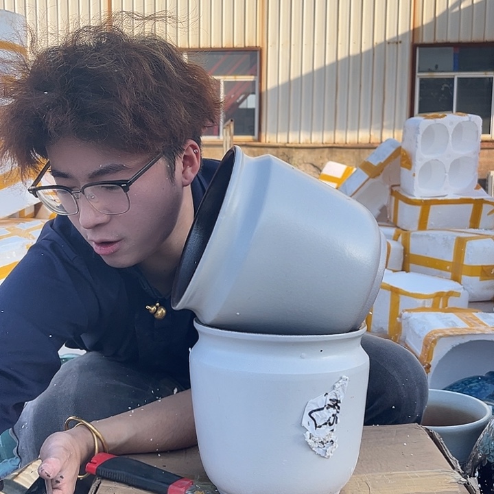 紫砂花盆宜兴紫砂粗陶花盆20/20