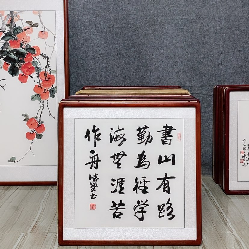 【闪购商品】国画书画作品带框65×65厘米