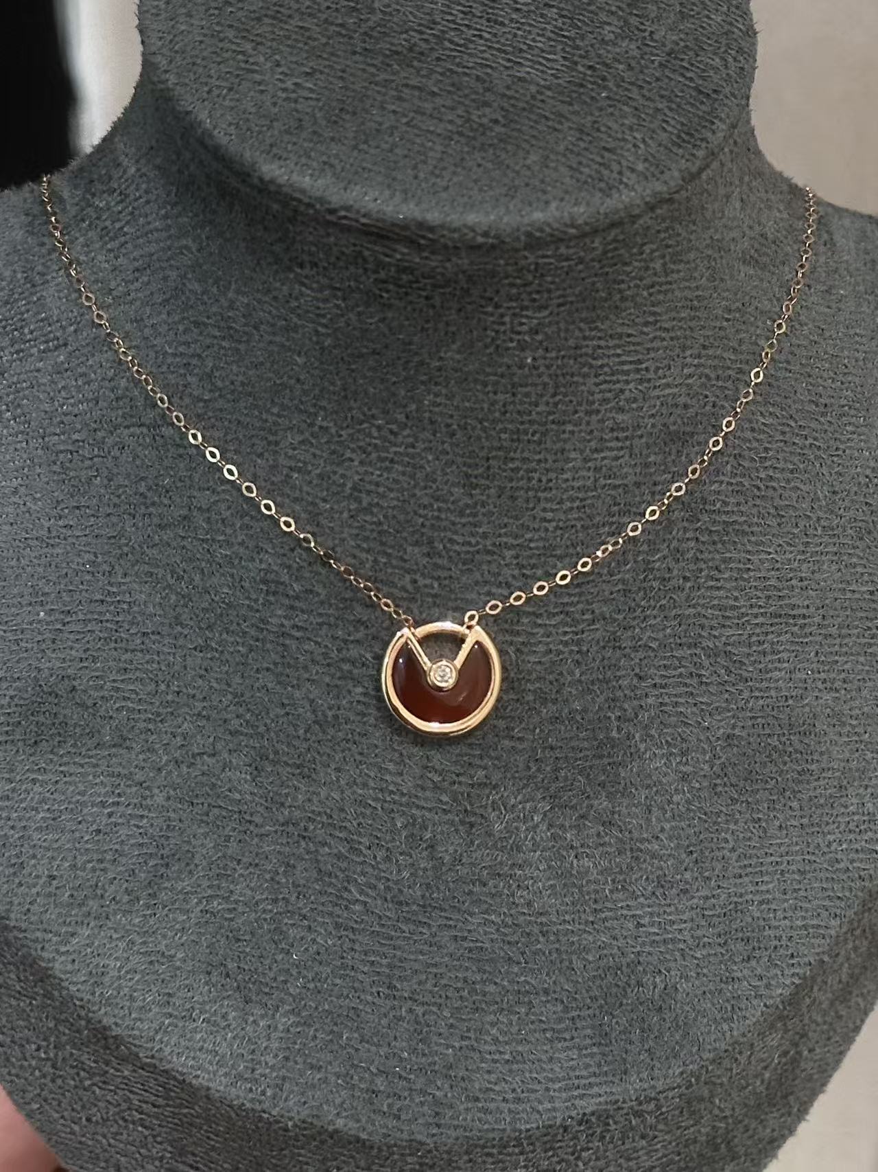 【六言精选6号】0006红护符18k钻石项链