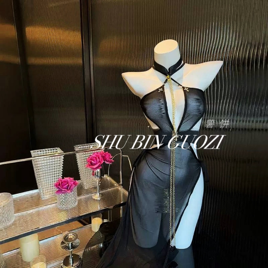 【薯饼果子 no退no换】80-125斤 链条小dog女神睡裙套装