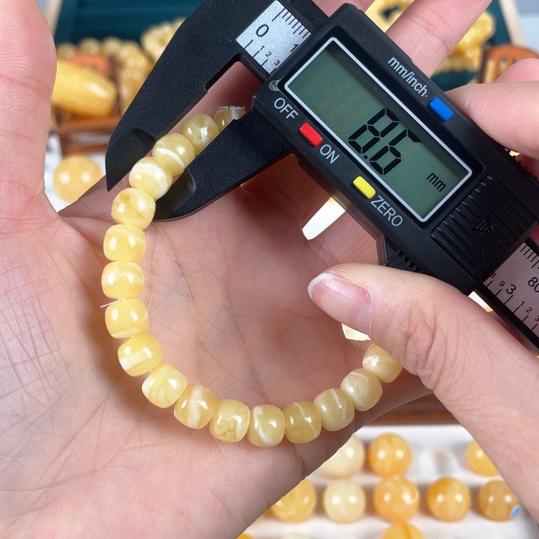 蜜蜡手链未镶嵌老型8mm+