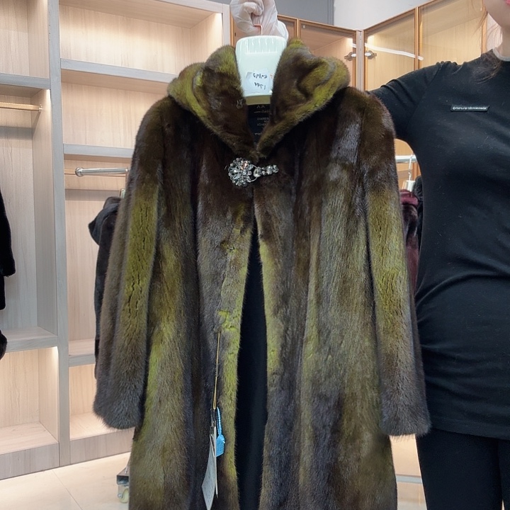 绿色连帽大衣yh0547