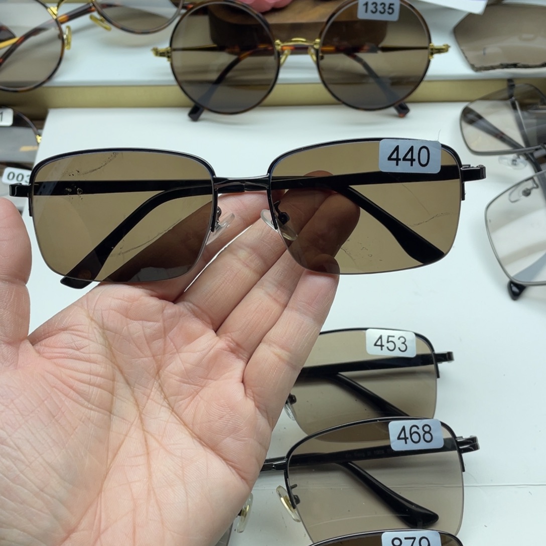 茶水晶半框眼镜 440