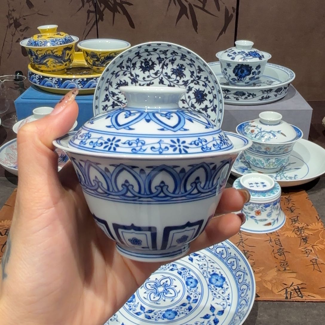 瓷片手工手绘陶瓷茶具