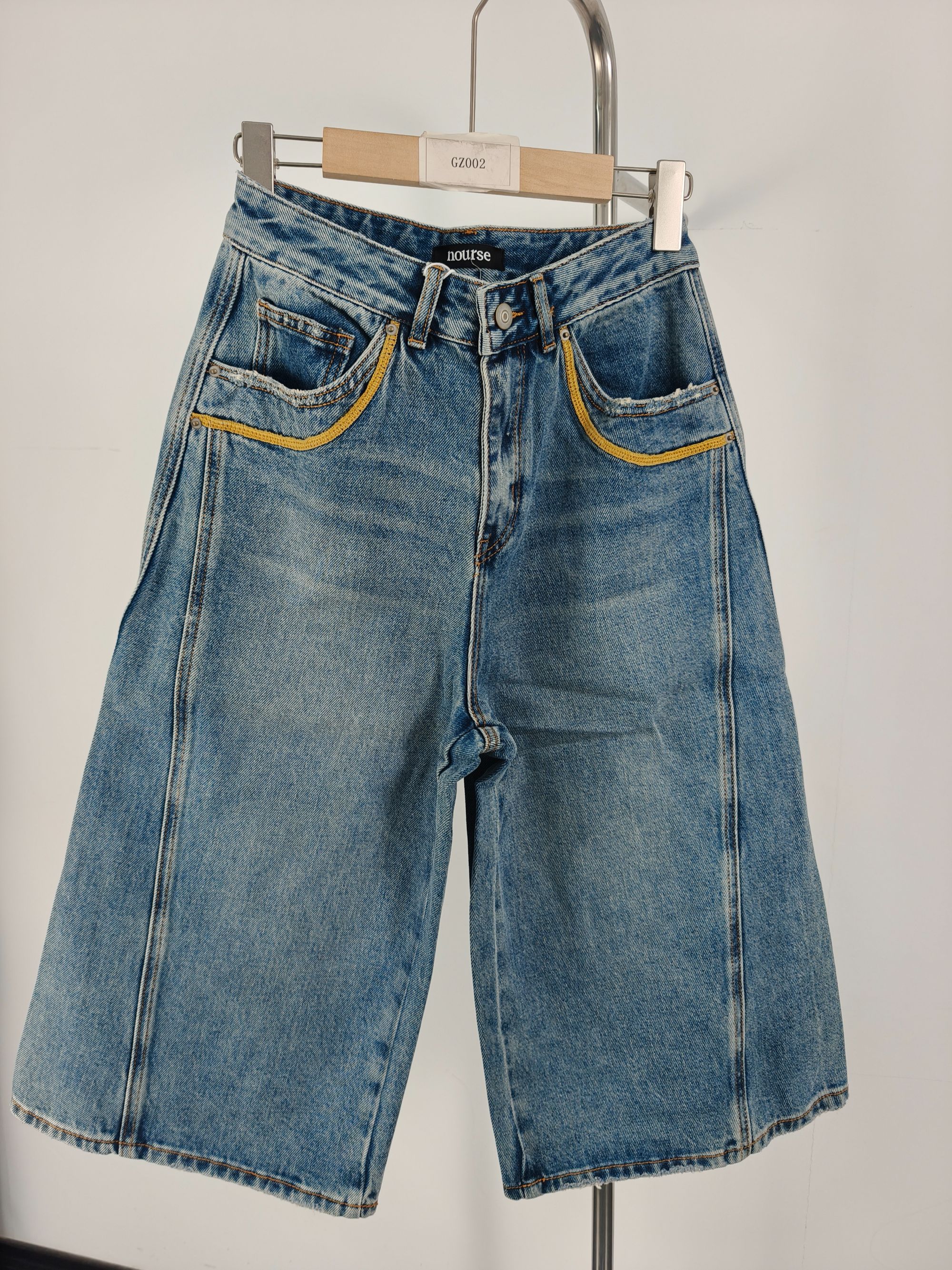 【格一专属】朋克风短裤牛仔裤长裤春季女复古直筒罗马风GZ047