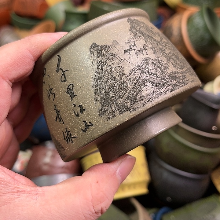 紫砂茶杯全手工紫砂主人杯
