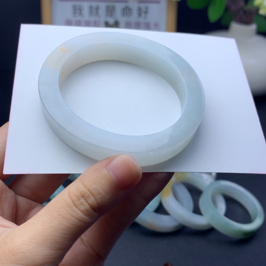 定制翡翠未镶嵌翡翠手镯53-55贵妃