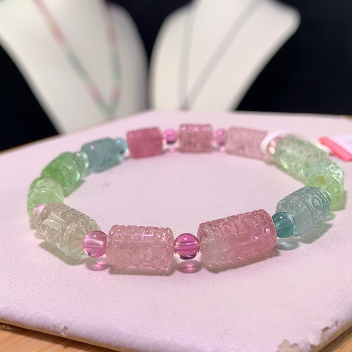 双色碧玺手链未镶嵌