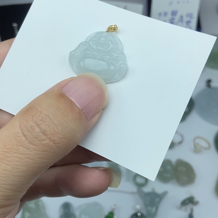 翡翠颈饰18K金镶嵌00000010