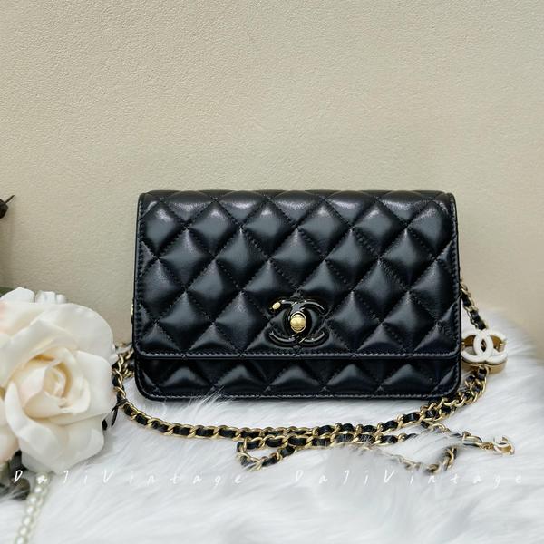 大吉中古/Chanel香奈儿24A珐琅扣woc斜挎包