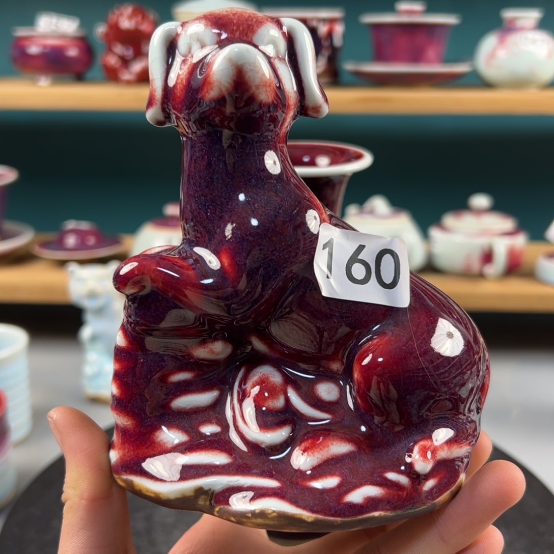 瓷片回****?微瑕小狗玉石釉