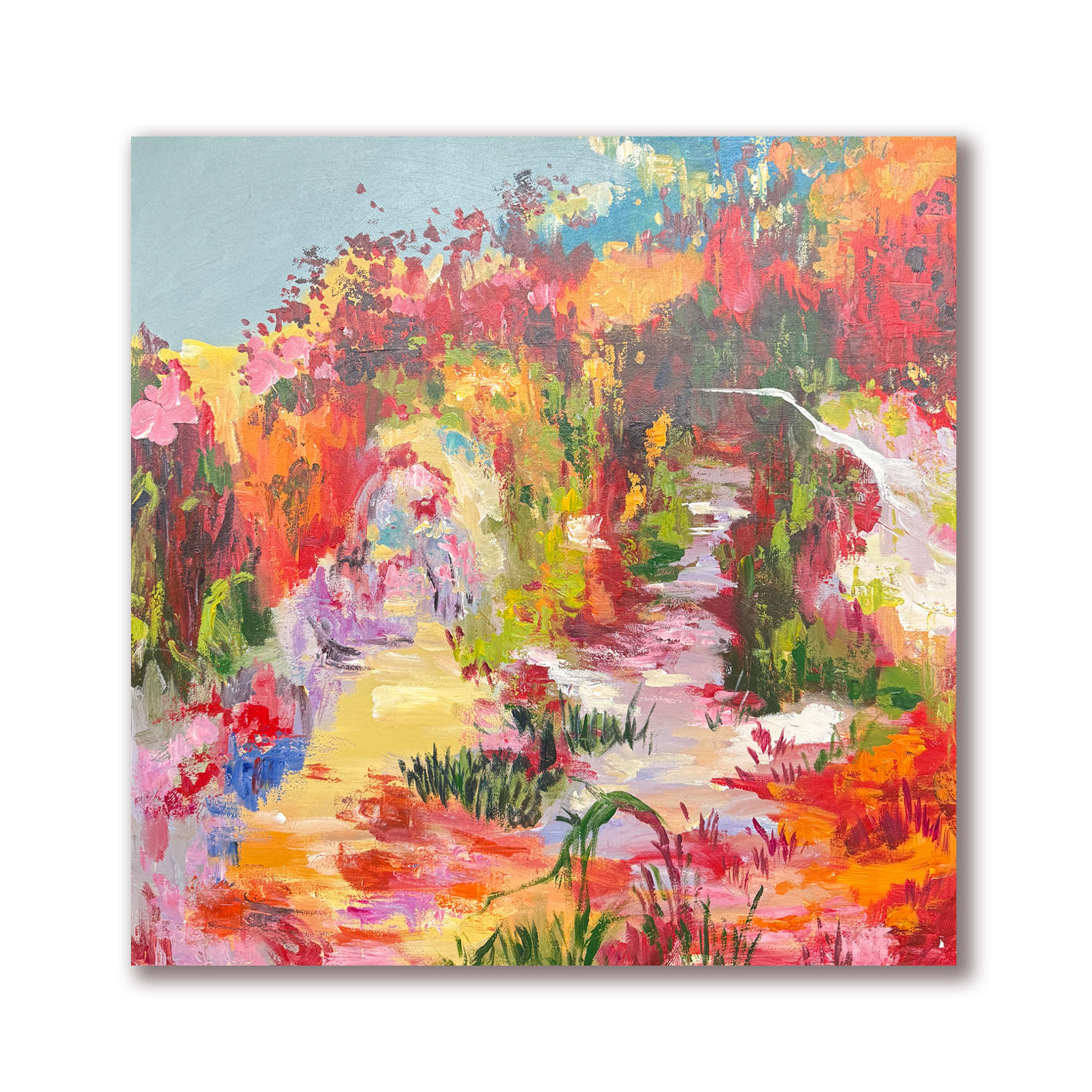 《阑珊》100*100  原创丙烯装饰画