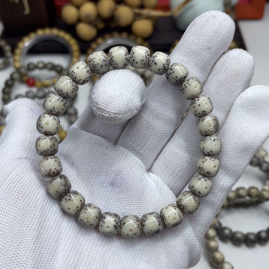 星月菩提手串9mm灰冰通体