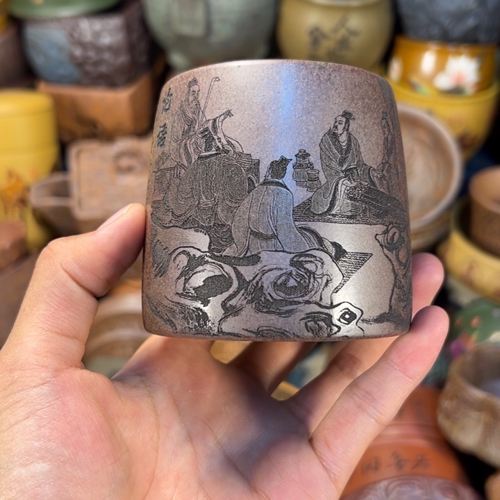 紫砂茶杯宜兴紫砂杯