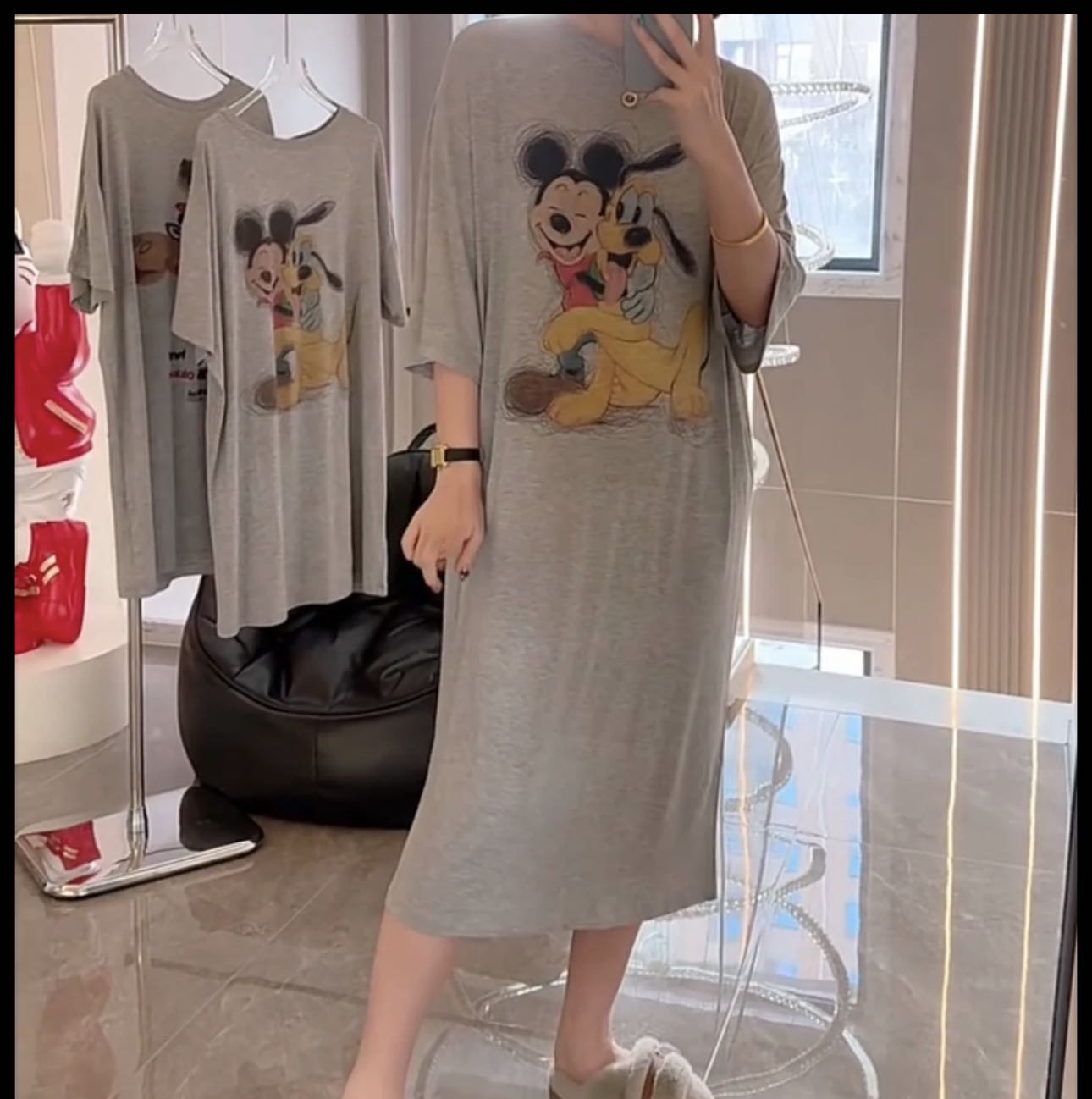 2025夏季新款女士亲肤轻柔宽松莫代尔家居睡裙2201